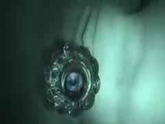 The hairless cum-hole of my big beautiful woman amateur girlfriend stuffed with a sex toy